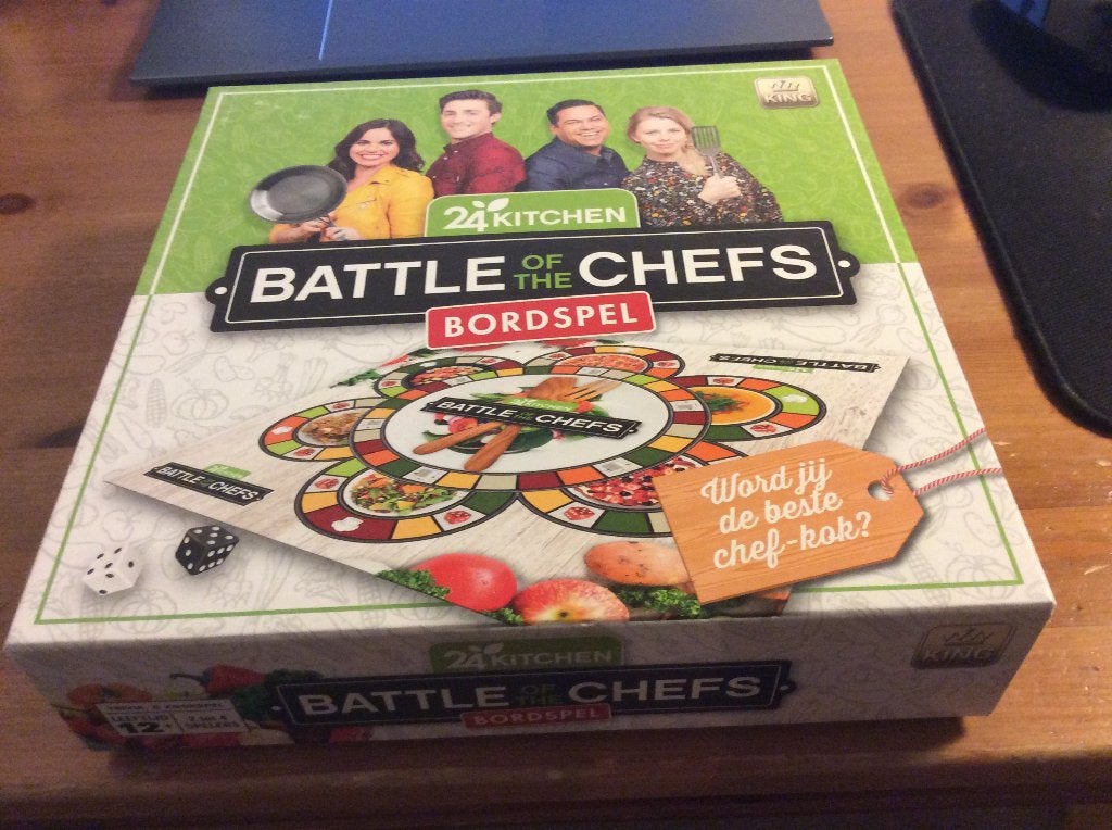 24 kitchen Battle of the Chefs bordspel. zgan, Hobby en Vrije tijd, Drie of vier spelers, Ophalen of Verzenden, Zo goed als nieuw
