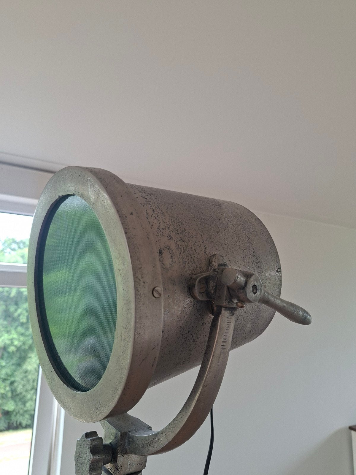 Vintage industriële vloerlamp, in hoogte verstelbaar, Ophalen