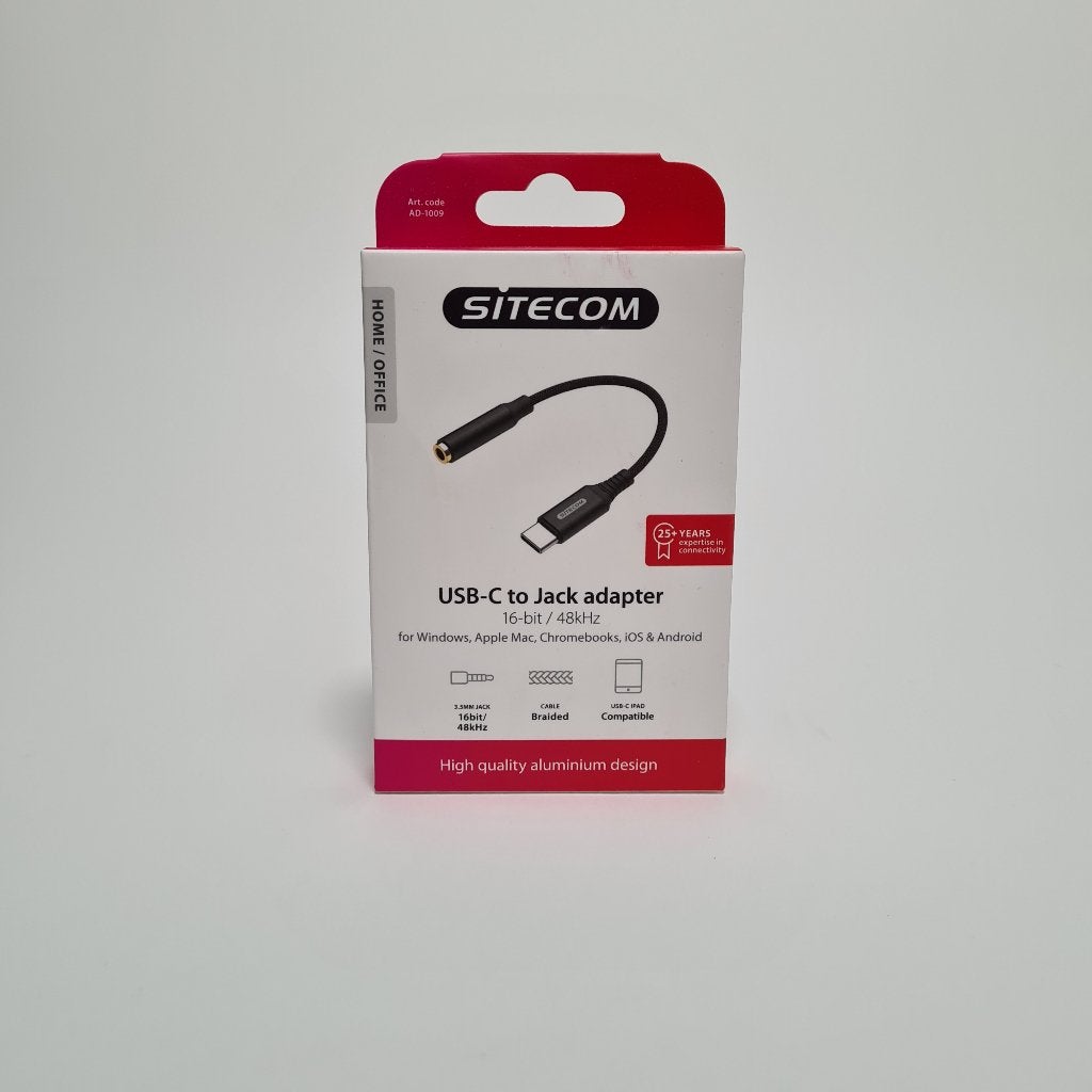 Sitecom USB-C to Jack Adapter | Nieuw, Ophalen of Verzenden, Nieuw, Minder dan 2 meter, Overige kabels