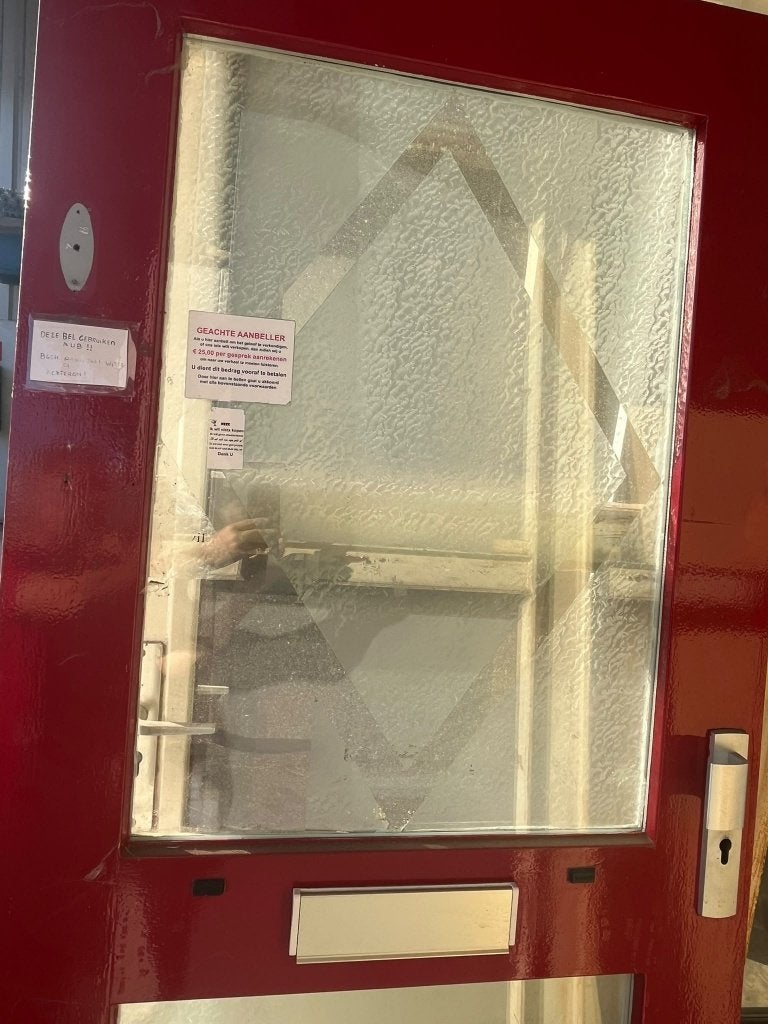Voordeur deur met decoratief glas ( 632 ), Ophalen, Gebruikt, 80 tot 100 cm, Buitendeur