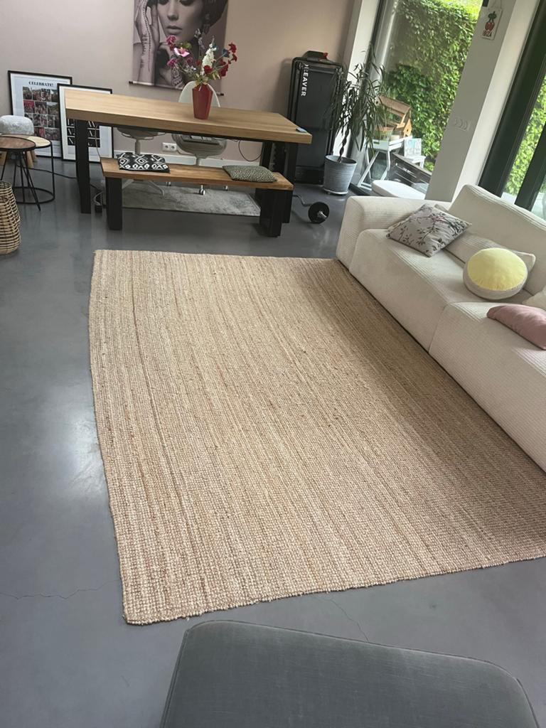 Jute vloerkleed - Natuurlijke uitstraling, Beige, 150 tot 200 cm, 200 cm of meer, Ophalen of Verzenden