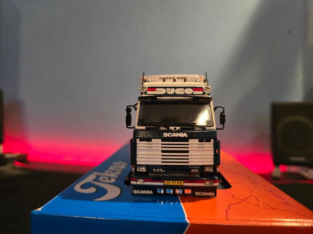 Tekno scania 143 Dijco, Ophalen of Verzenden, Zo goed als nieuw, Bus of Vrachtwagen, Tekno