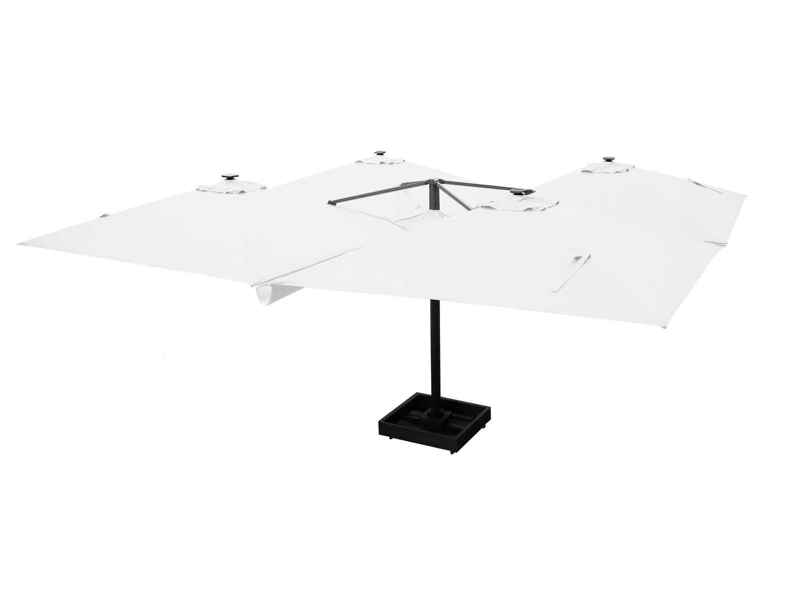 Paralux vierdubbele zweefparasol 4x 3x3m WIT nieuw in doos, Tuin en Terras, Parasols, Ophalen, Kantelbaar, Nieuw, Zweefparasol