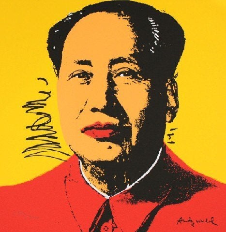 Andy Warhol Kleur Lithografie " MaoTseTung Nr 6 " Gen Ges, Antiek en Kunst, Kunst | Litho's en Zeefdrukken, Gesigneerd in de plaat