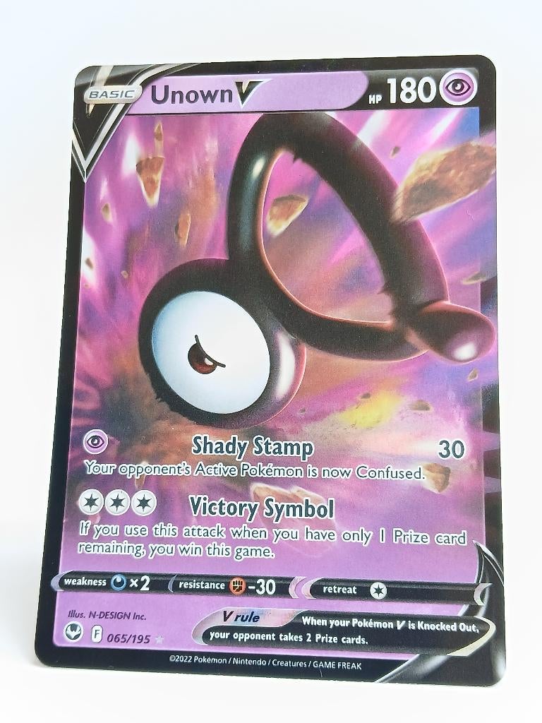 Pokémon - Silver Tempest - Unown - 065/195 - V, Verzenden, Zo goed als nieuw, Losse kaart, Foil