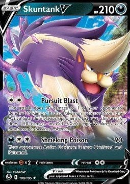 Pokemon - Skuntank V (SIT 108) Ultra rare.., Ophalen of Verzenden, Nieuw, Losse kaart, Foil