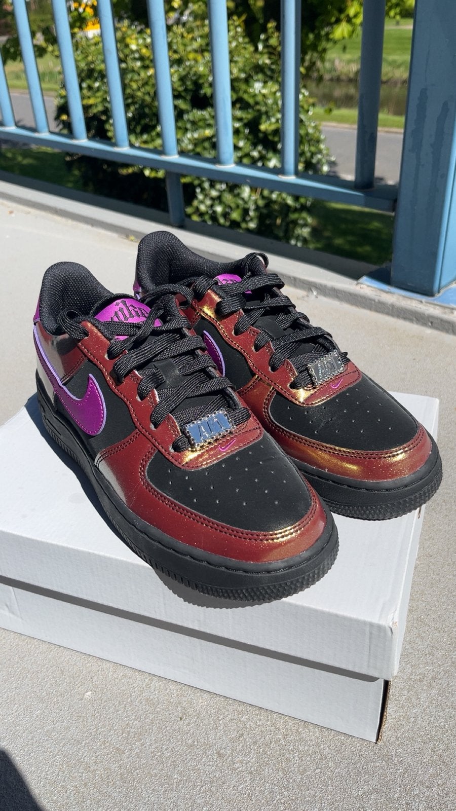 Nike Air Force 1 Low '07 LV8 Glam Rock Black Bold Berry, Ophalen of Verzenden, Zo goed als nieuw, Zwart