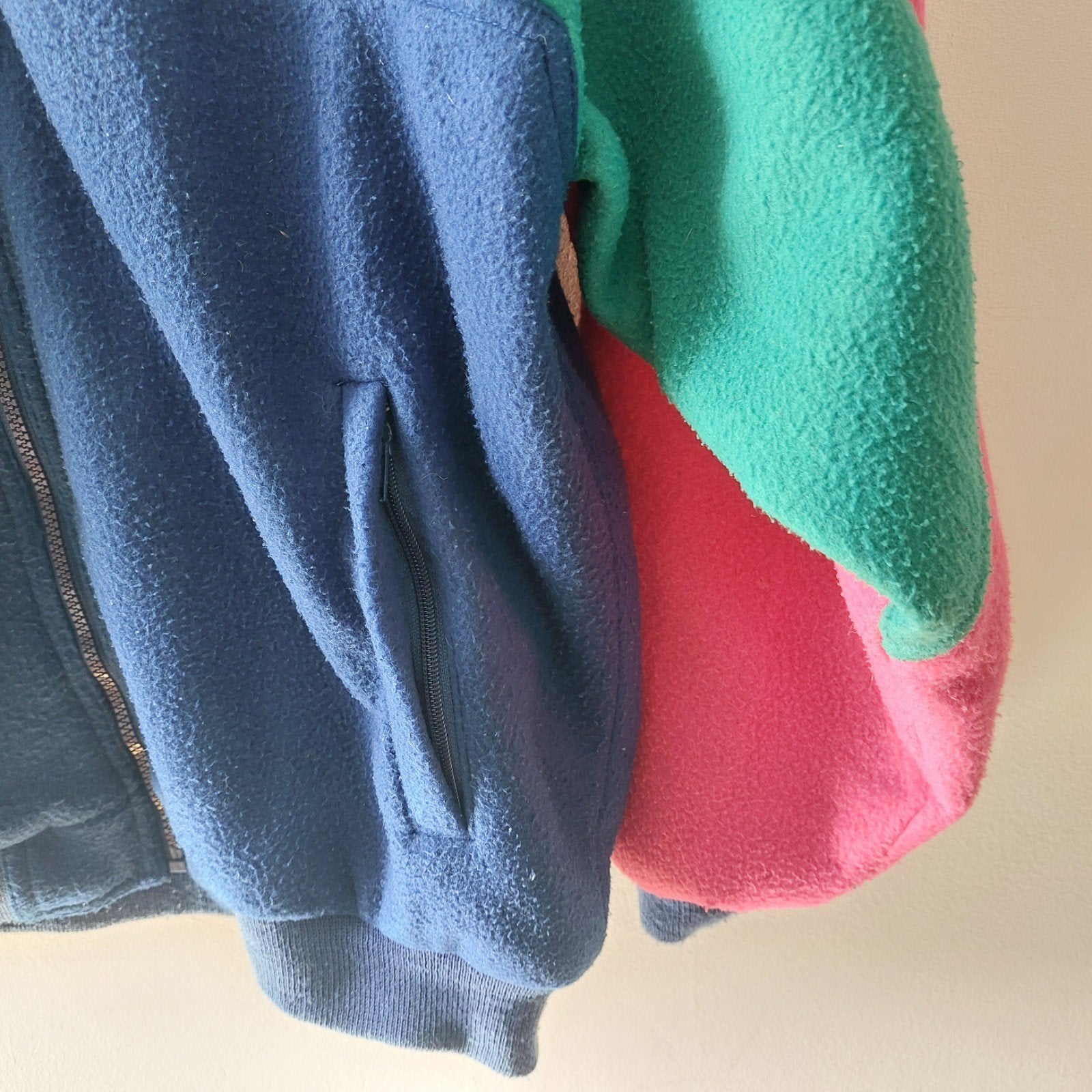 Vintage 80s/90s Fong Leng Sportswear colorblock fleecejack M, Fong Leng, Ophalen of Verzenden, Gedragen, Maat 38/40 (M)