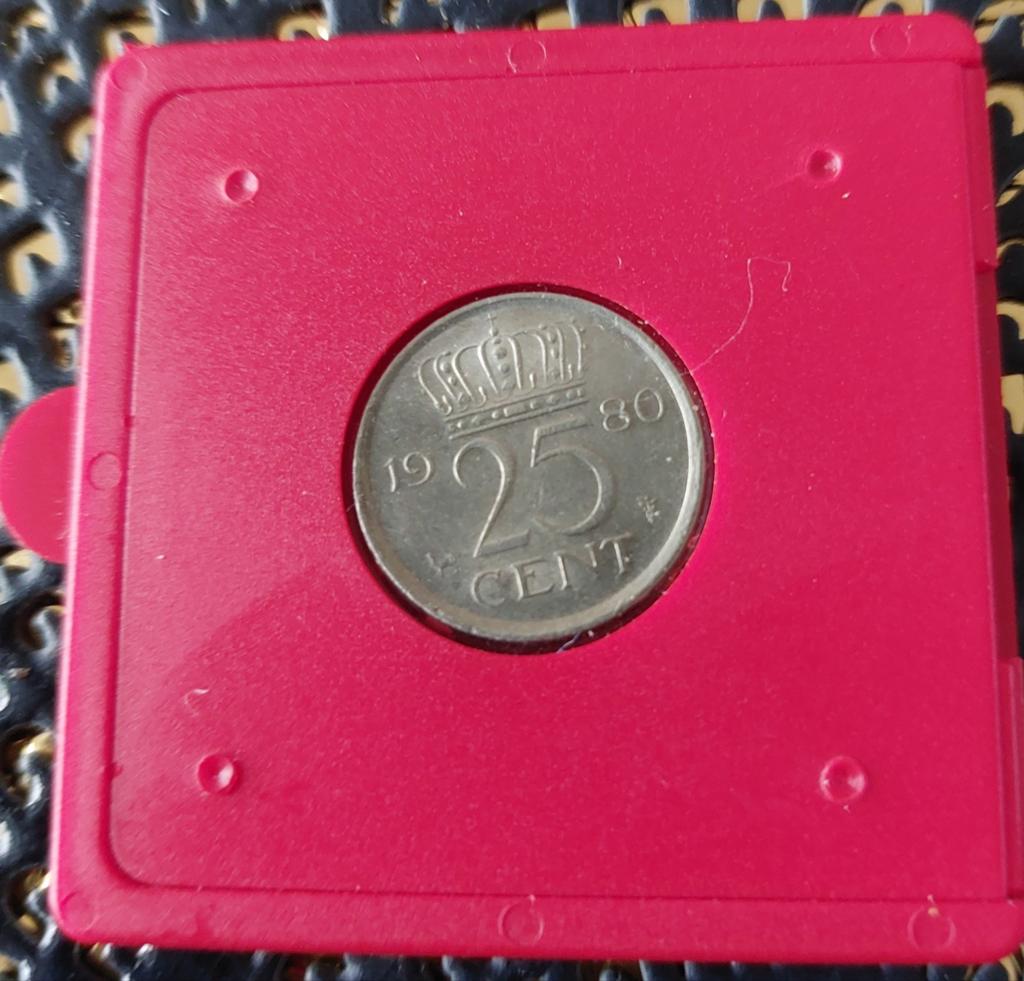 25 Cent Munt Koningin Juliana 1980, Ophalen of Verzenden, Koningin Juliana, 25 cent, Losse munt