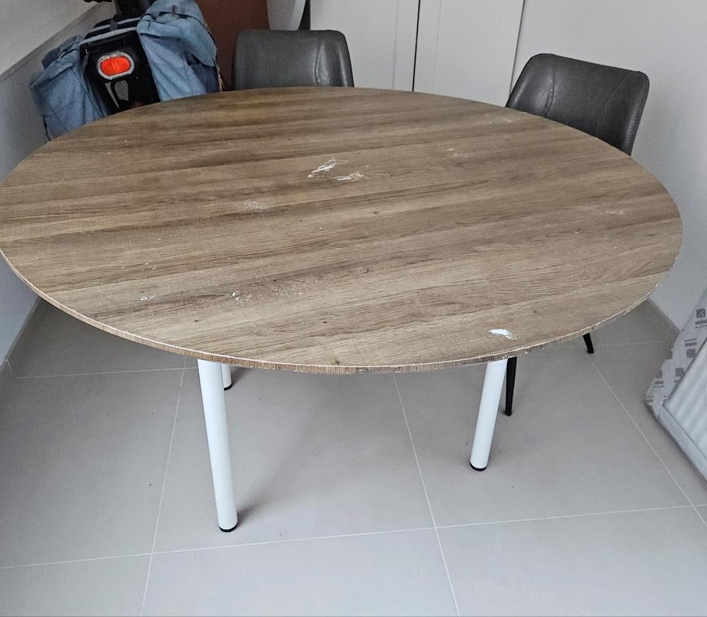 Eetkamertafel 120 cm rond te koop, Ophalen, Gebruikt, Rond, 100 tot 150 cm