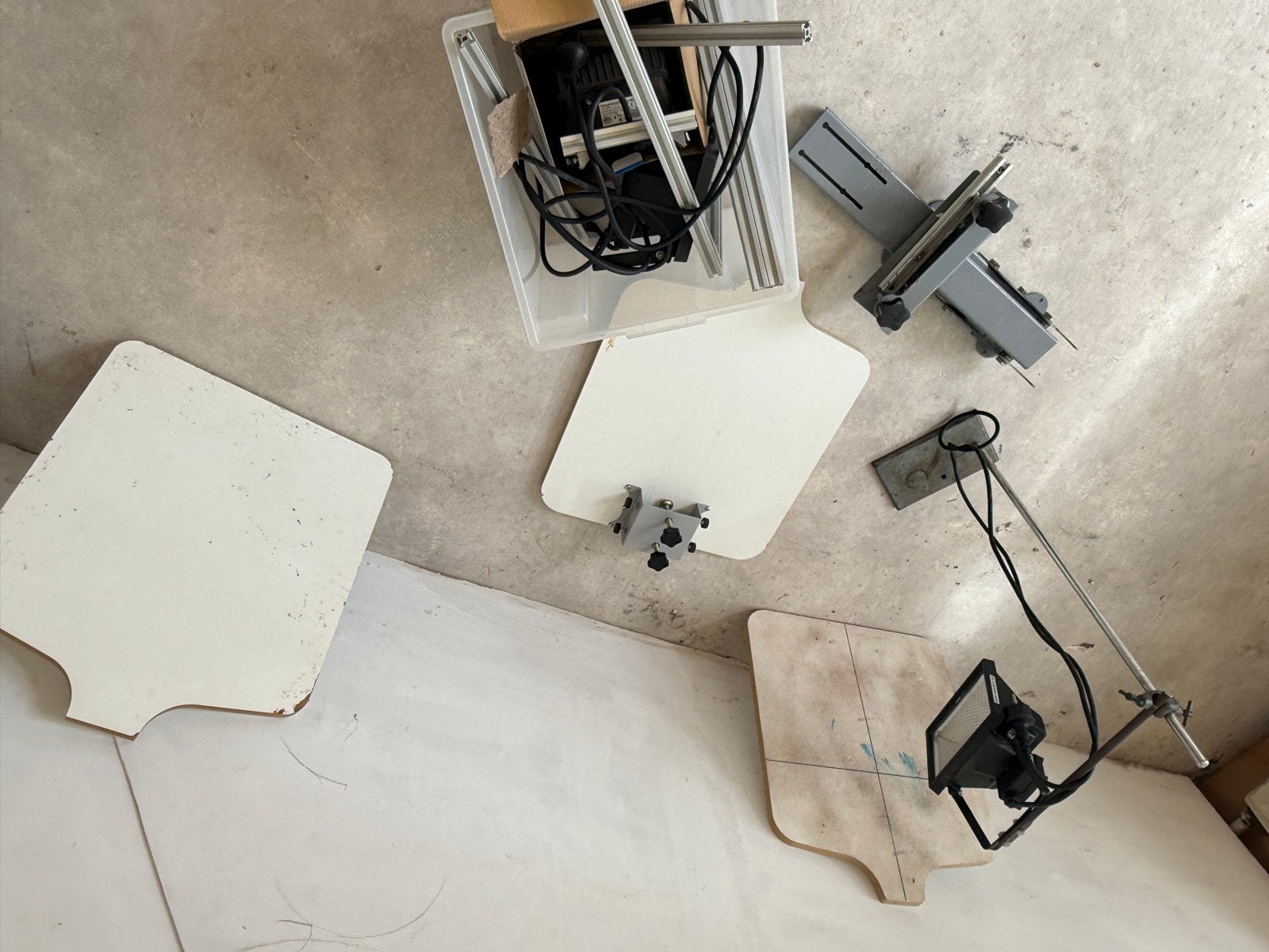 Diverse zeefdruk materialen en apparatuur, Ophalen, Gebruikt, Gereedschap of Toebehoren, Metaal