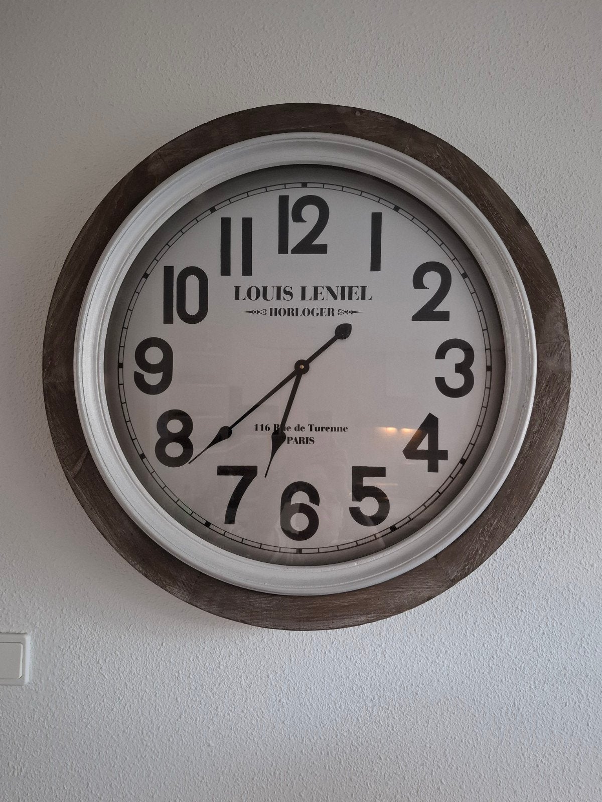 Grote Louis Leniel Wandklok - Modern & Stijlvol, Ophalen, Wandklok, Bruin, Analoog