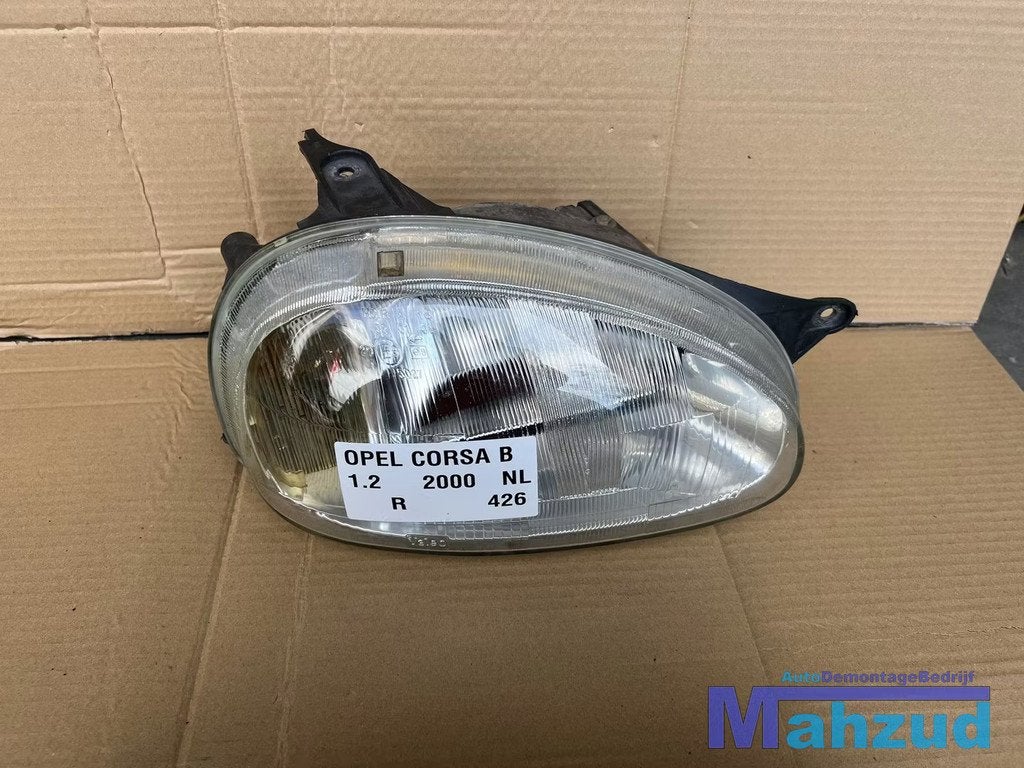 OPEL CORSA B rechts koplamp 1994-1999, Gebruikt, Opel Automobile GmbH, Ophalen of Verzenden, Kontakt@opel-infoservice.de