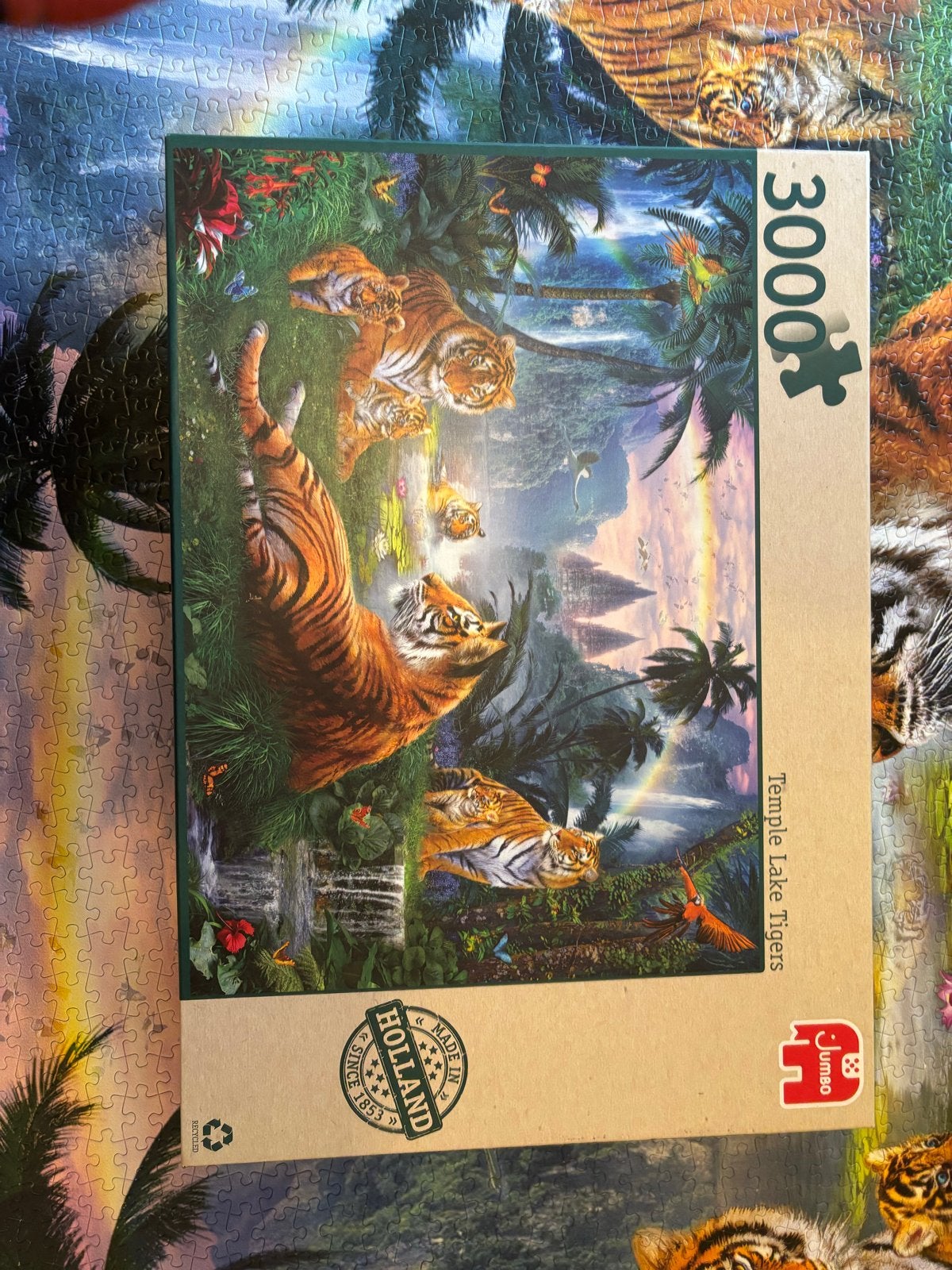 Jumbo Legpuzzel Temple Lake Tigers 3000 stukjes, Ophalen of Verzenden, Meer dan 1500 stukjes, Zo goed als nieuw, Legpuzzel