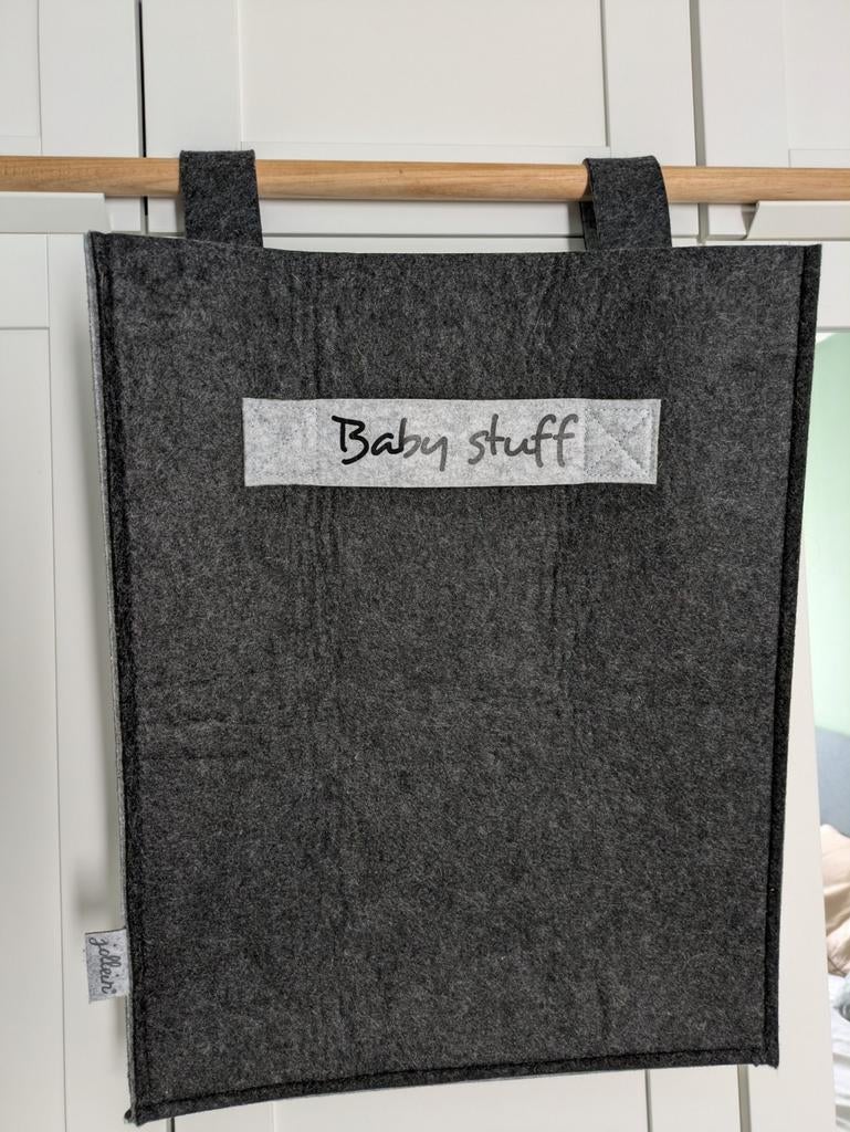 Jollein Baby Boxtas / Kribbe Organizer - Grijs, Kinderen en Baby's, Ophalen of Verzenden, Zo goed als nieuw