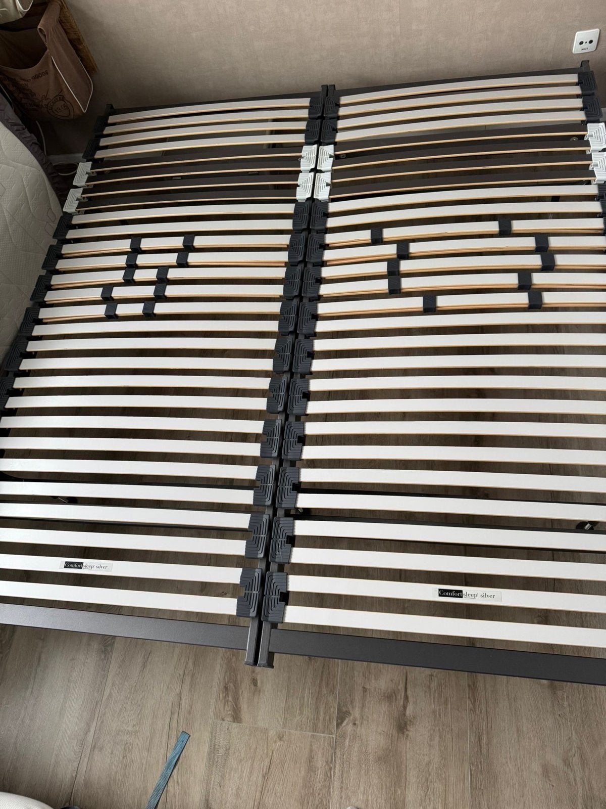 Comfort Silver Sleep Lattenbodems 2x 90x200cm Tweepersoons, Huis en Inrichting, Slaapkamer | Bedden, Ophalen, Zwart, Tweepersoons
