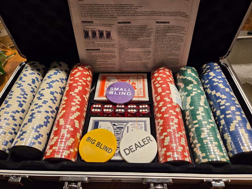 Professionele poker set spel met koffer, Ophalen, Nieuw