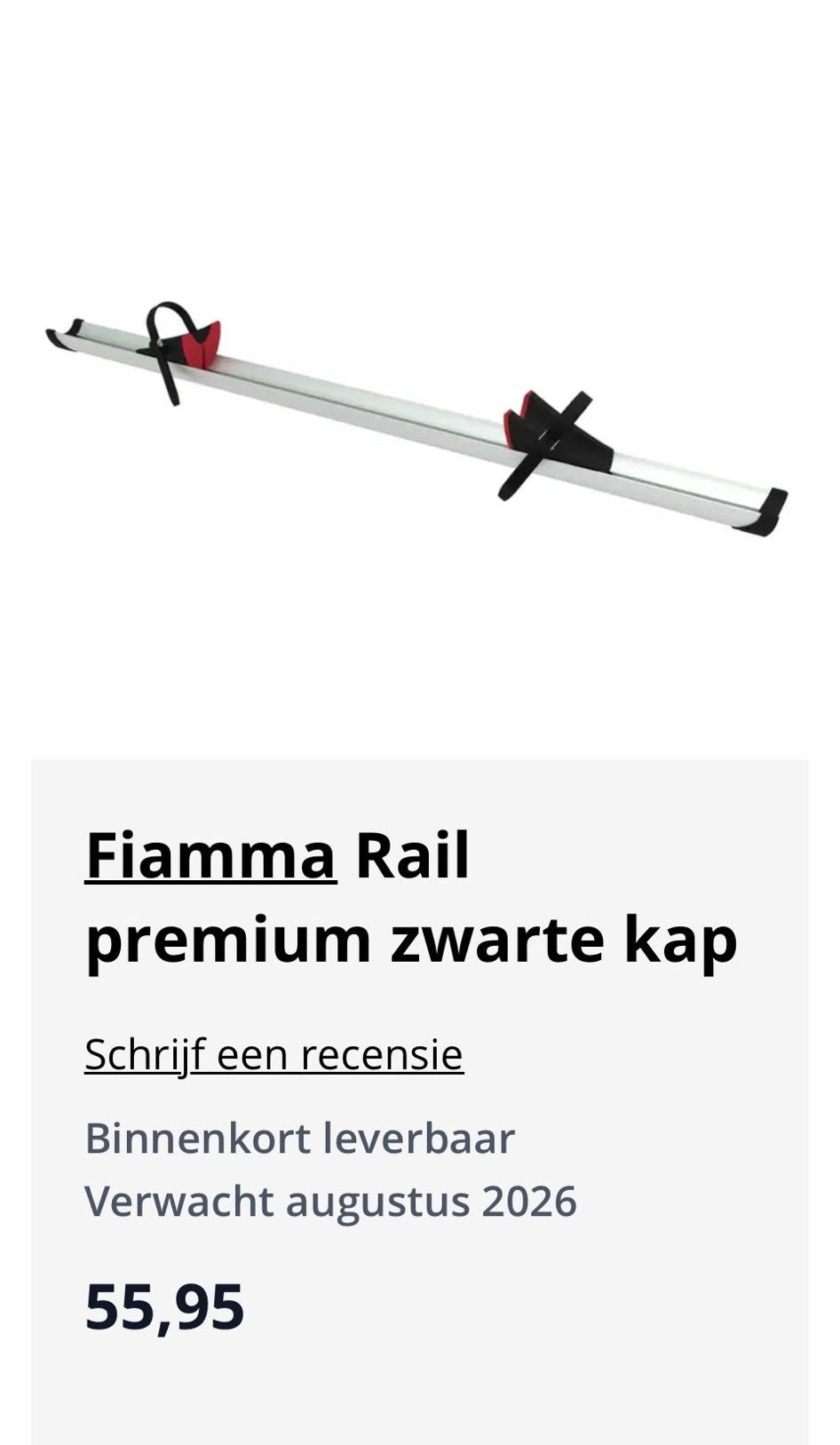 Fiamma Rail Premium zwart 2 stuks, Ophalen of Verzenden, 2 fietsen, Nieuw, Fietsendrager-accessoire