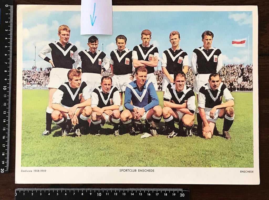 Oude Voetbalteam met Abe Lenstra Sportclub Enschede, Verzamelen, Ophalen of Verzenden, Zo goed als nieuw, F.C. Twente