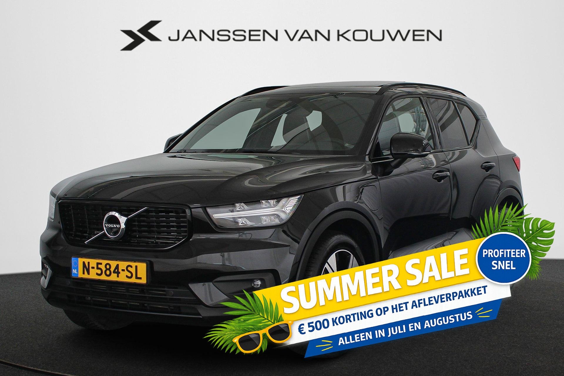 Volvo XC40 1.5 T4 Recharge R-Design Panoramadak Stoelverwarm, Auto's, Volvo, Stof, Euro 6, 1712 kg, Zwart
