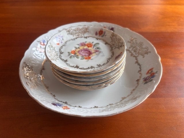 Antiek porseleinen pindastel, merk Bavaria, Antiek en Kunst, Antiek | Servies los, Ophalen of Verzenden