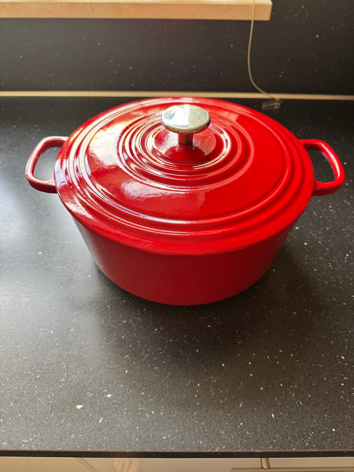 BK Fortalit Braadpan Rood - 28 cm, Kookpan of Snelkookpan, Ophalen of Verzenden, Zo goed als nieuw, Gietijzer