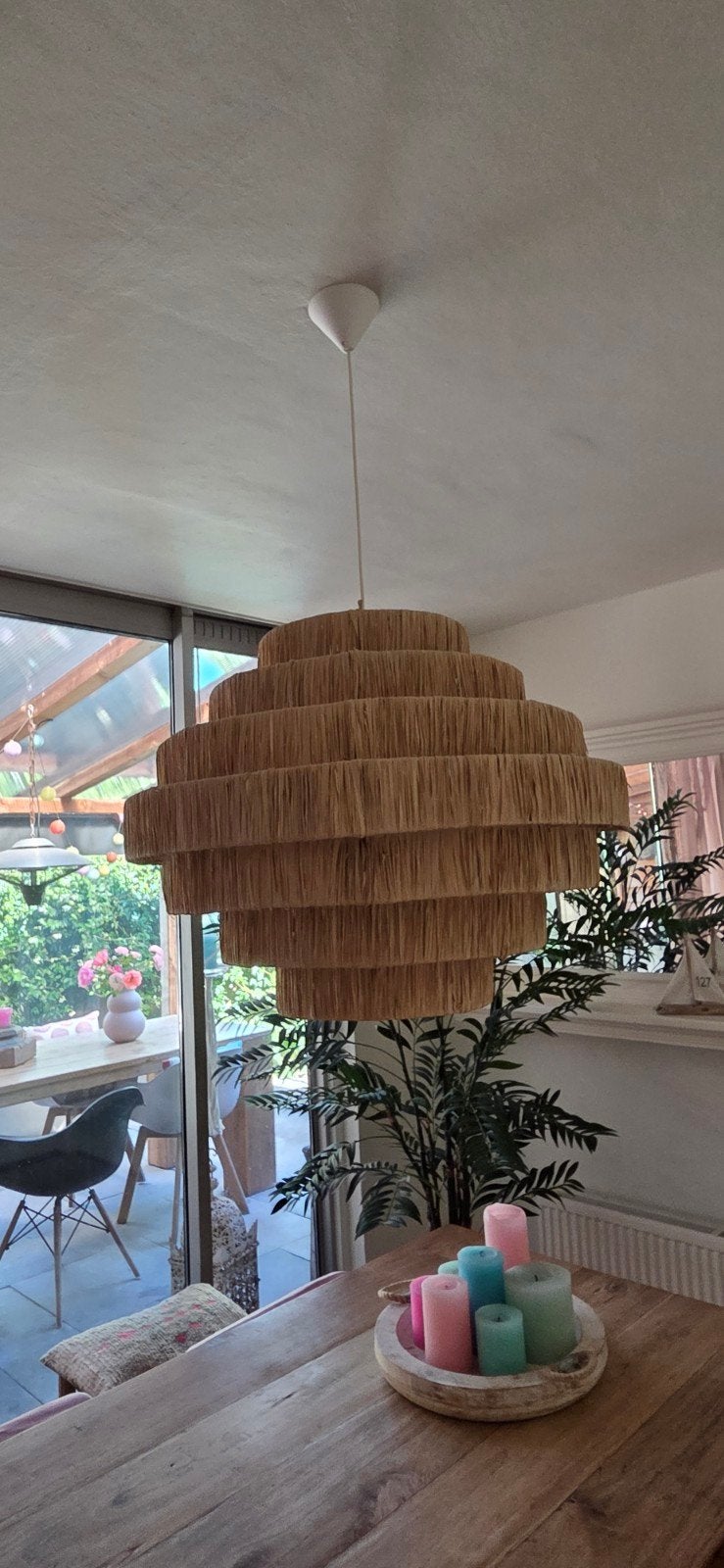 ibiza boho hanglamp 80 cm.raffia, Ophalen