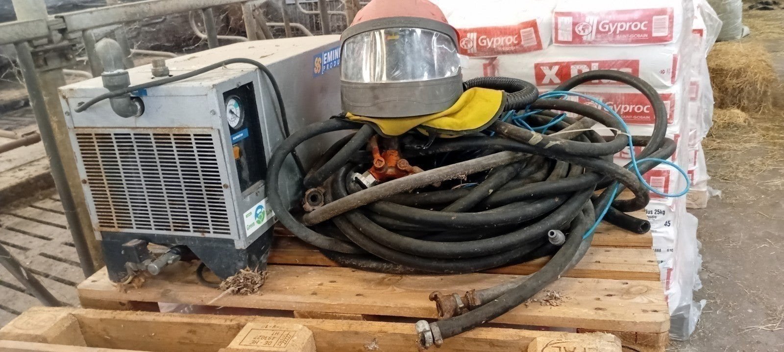 Mobiele zandstraalcompressor met toebehoren, Ophalen of Verzenden