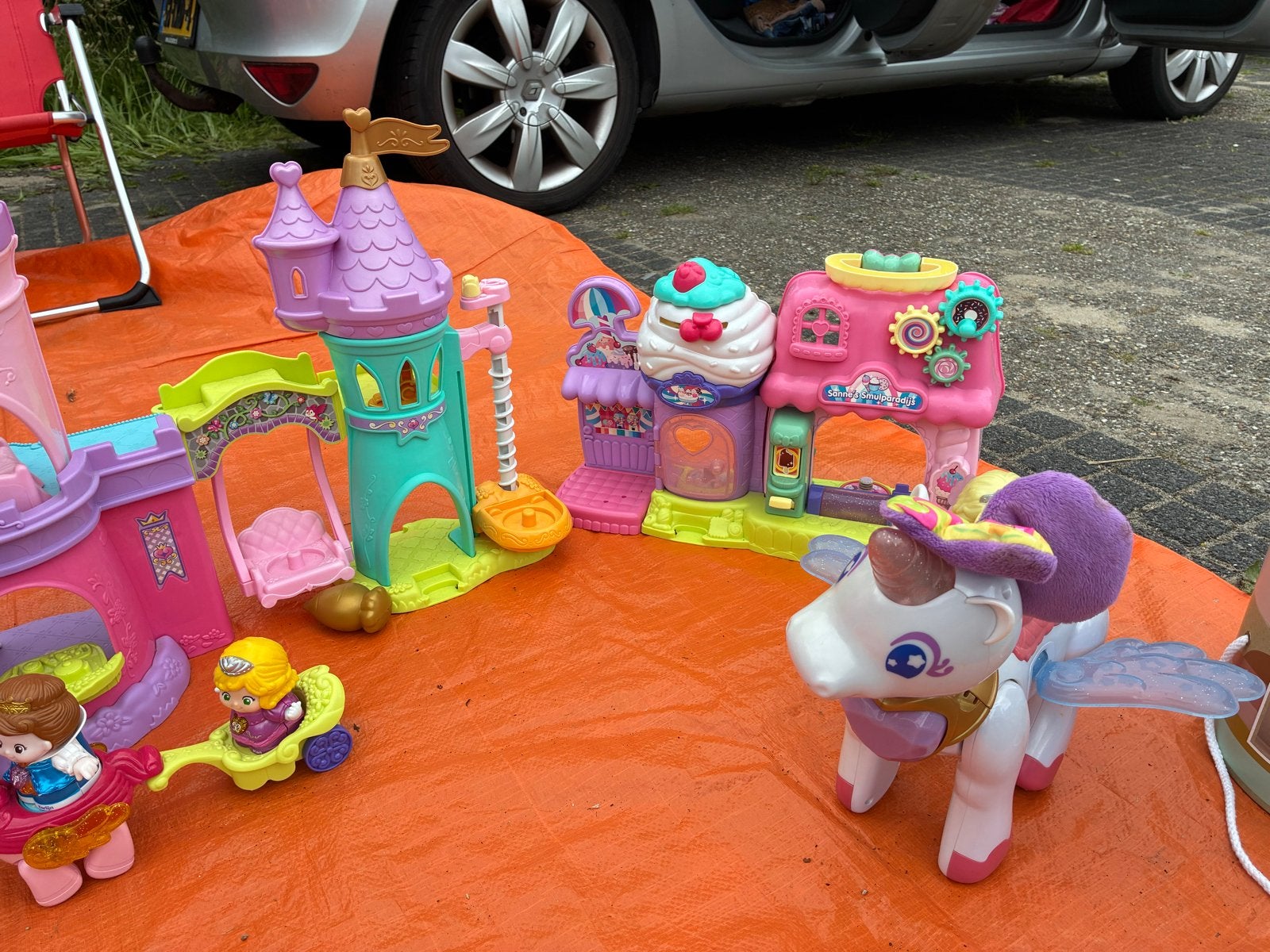 Fisher-Price Kasteel Speelset met Unicorns en IJssalon, Kinderen en Baby's, Speelgoed | Fisher-Price, Ophalen, Gebruikt, Speelset