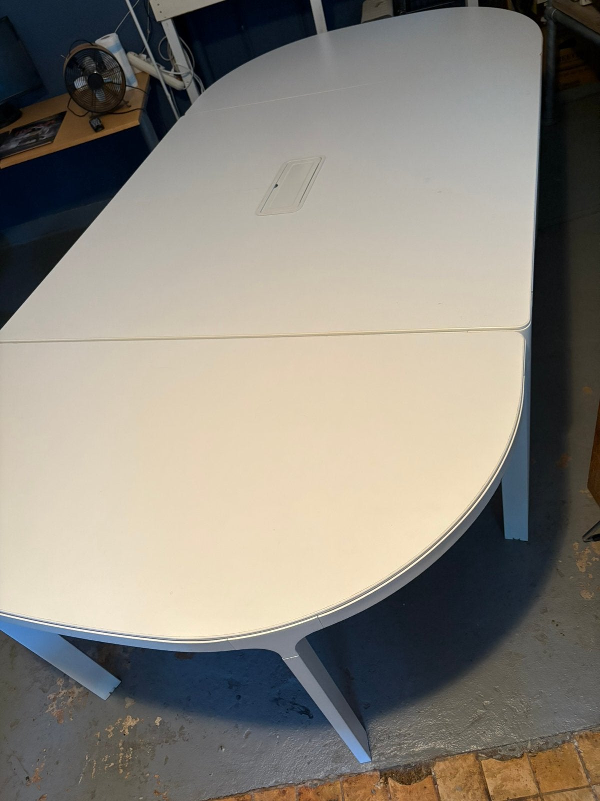 IKEA BEKANT vergadertafel 3-delinge set wit, Ophalen, 100 tot 150 cm, 50 tot 100 cm, Zo goed als nieuw