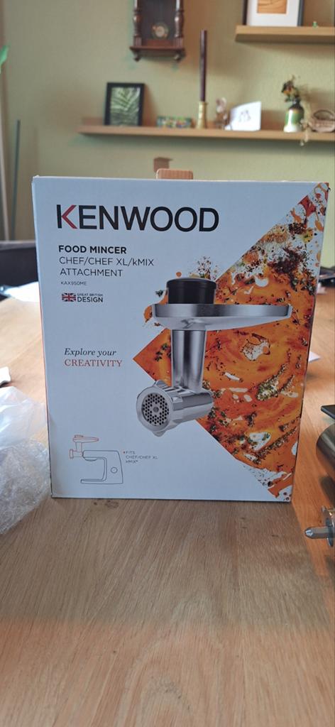Kenwood voeselmolen, Witgoed en Apparatuur, Keukenmixers, 4 liter of meer, Ophalen of Verzenden, Nieuw, 3 snelheden of meer