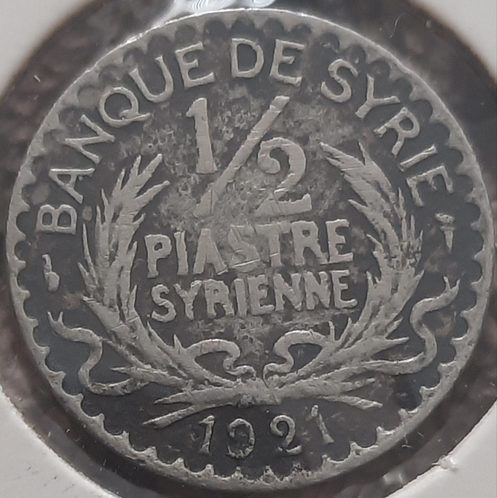 Syrië ½ piastre 1921 Oplage: 4.000.000., Postzegels en Munten, Ophalen of Verzenden, Midden-Oosten, Losse munt
