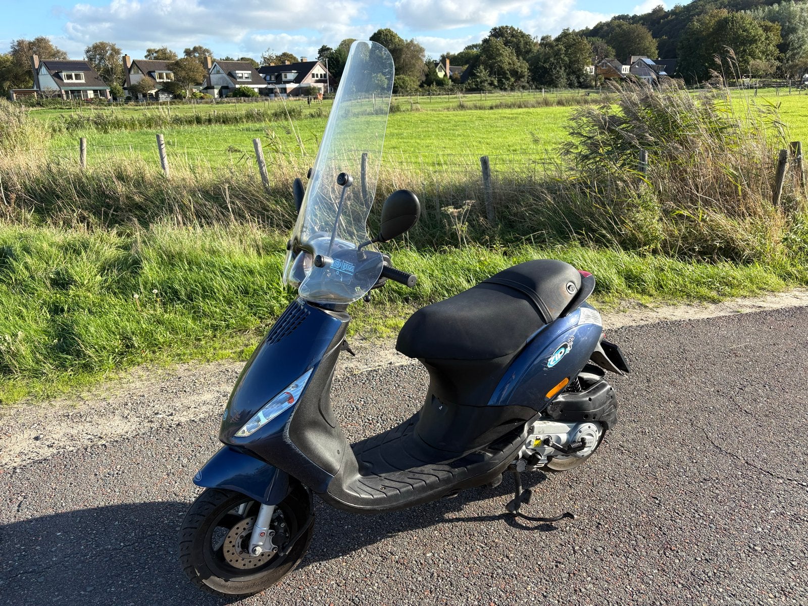 Piaggio Zip 25 4 takt 2013- Blauw - Goed onderhouden, Ophalen of Verzenden, Gebruikt, Tweetakt, Piaggio
