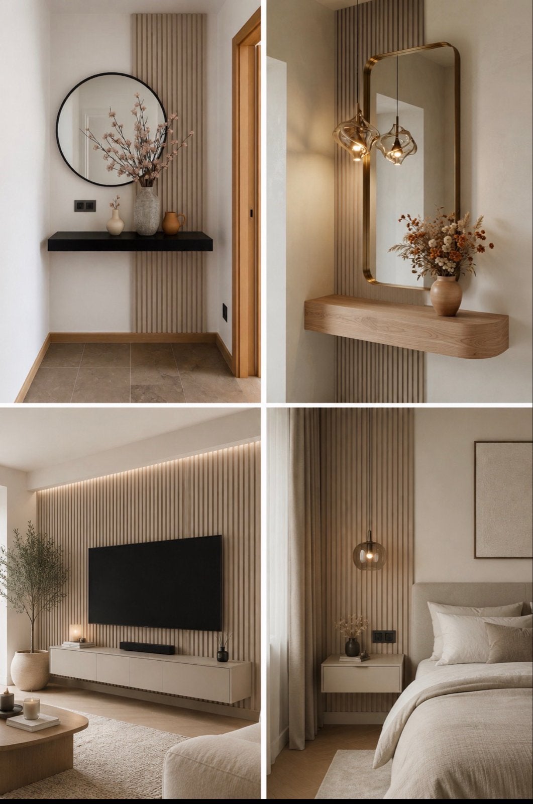 Arli Walls wandpaneel Beige Tresiente Wandpaneel 275 x 60 cm, Beige, Hout, Nieuw, Ophalen of Verzenden