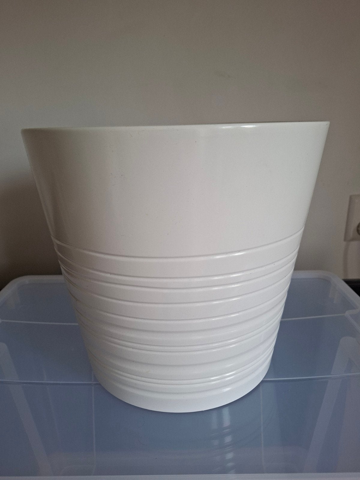 IKEA MUSKOT bloempot wit - 24 cm doorsnede, Ophalen, Zo goed als nieuw
