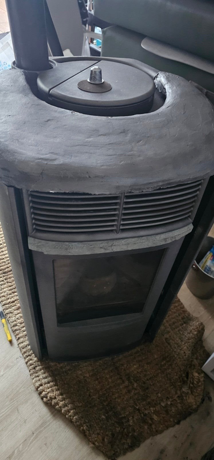Edelkamin  aris10kW pelletkachel - geen originele bovensteen, Huis en Inrichting, Kachels, Gebruikt, Overige brandstoffen, Ophalen of Verzenden