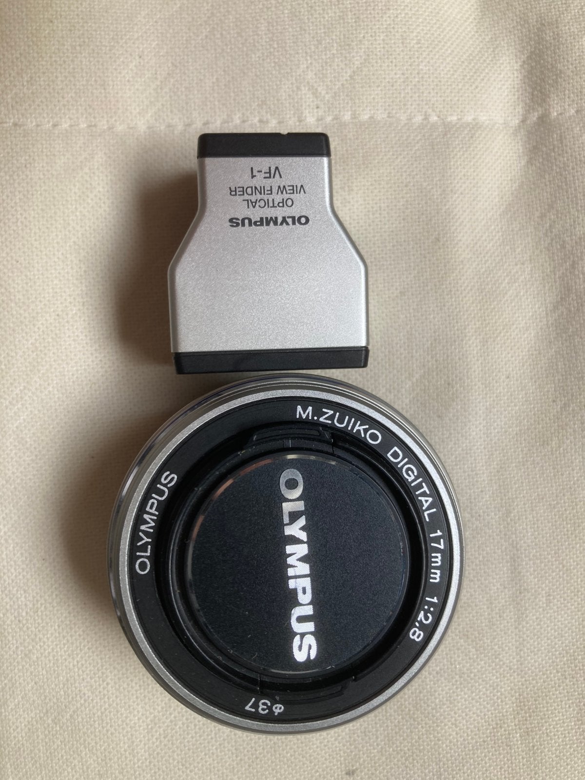M43 micro four thirds olympus 17mm met vf1 en 25mm sg, Ophalen of Verzenden, Zo goed als nieuw