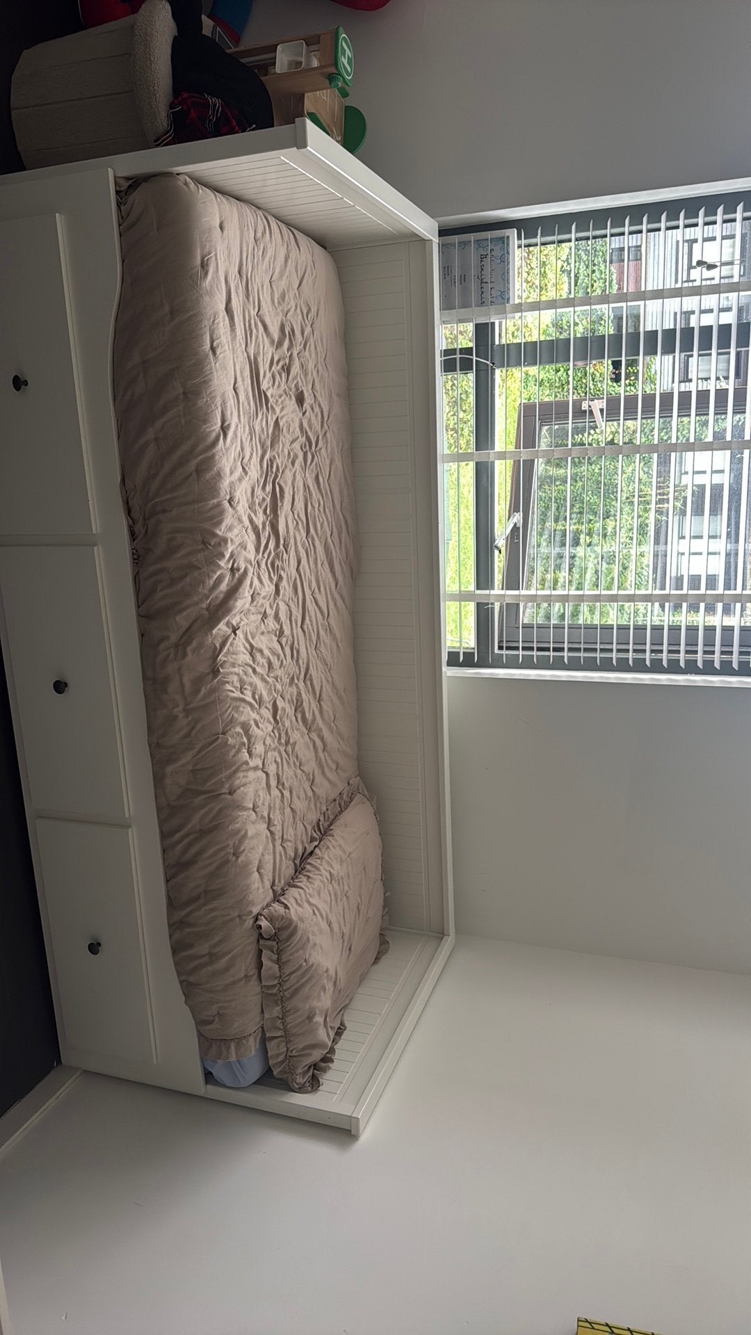 Ikea HEMNES bed 1 of 2 persoons bed, Ophalen, Eenpersoons, Wit, Zo goed als nieuw