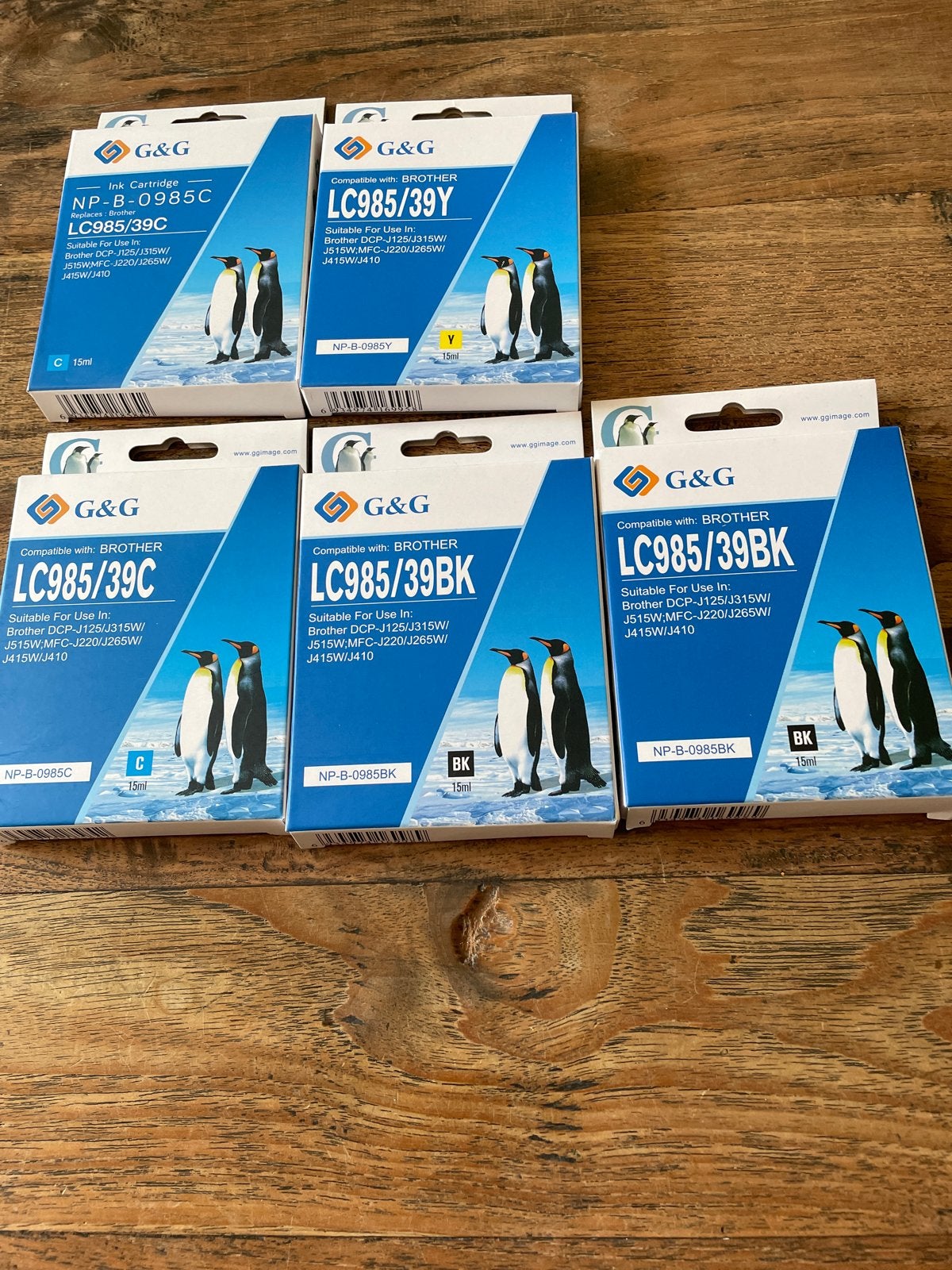 G&G Inktcartridges voor Brother printers (LC985/39), Computers en Software, Ophalen of Verzenden, Nieuw, Cartridge