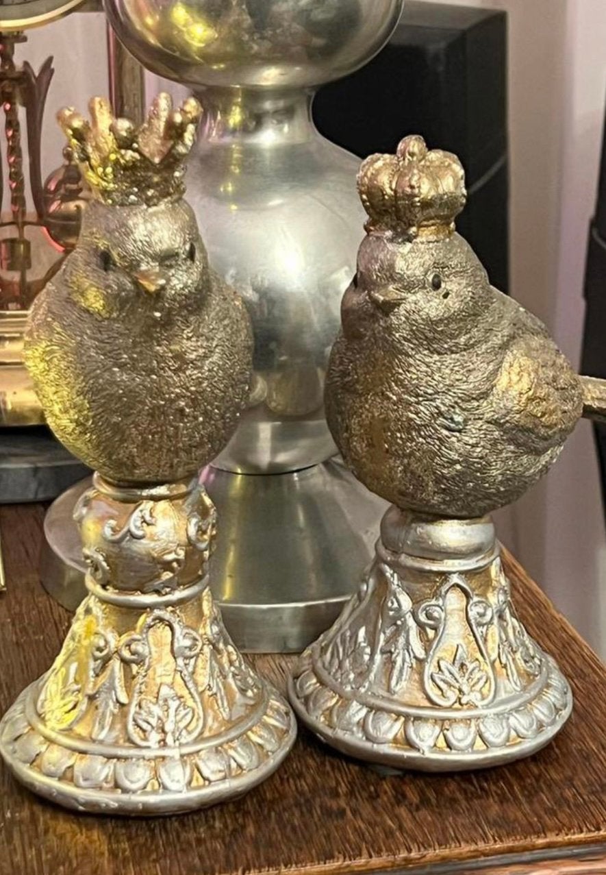 2 glitter kerstvogels, Diversen, Ophalen of Verzenden