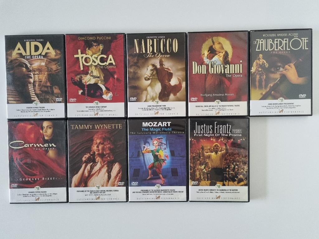 9x Opera - 9x Outstanding Performance, Cd's en Dvd's, Dvd's | Muziek en Concerten, Alle leeftijden, Ophalen of Verzenden, Zo goed als nieuw