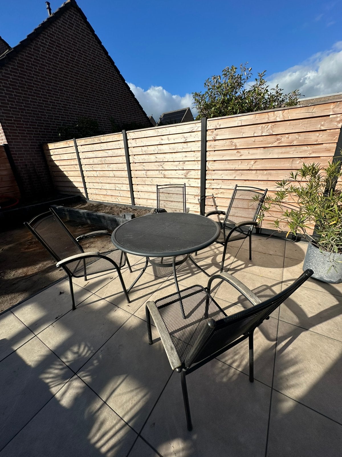 Tuinset 4 pers staal, Ophalen, Gebruikt, Tuinset, Overige materialen