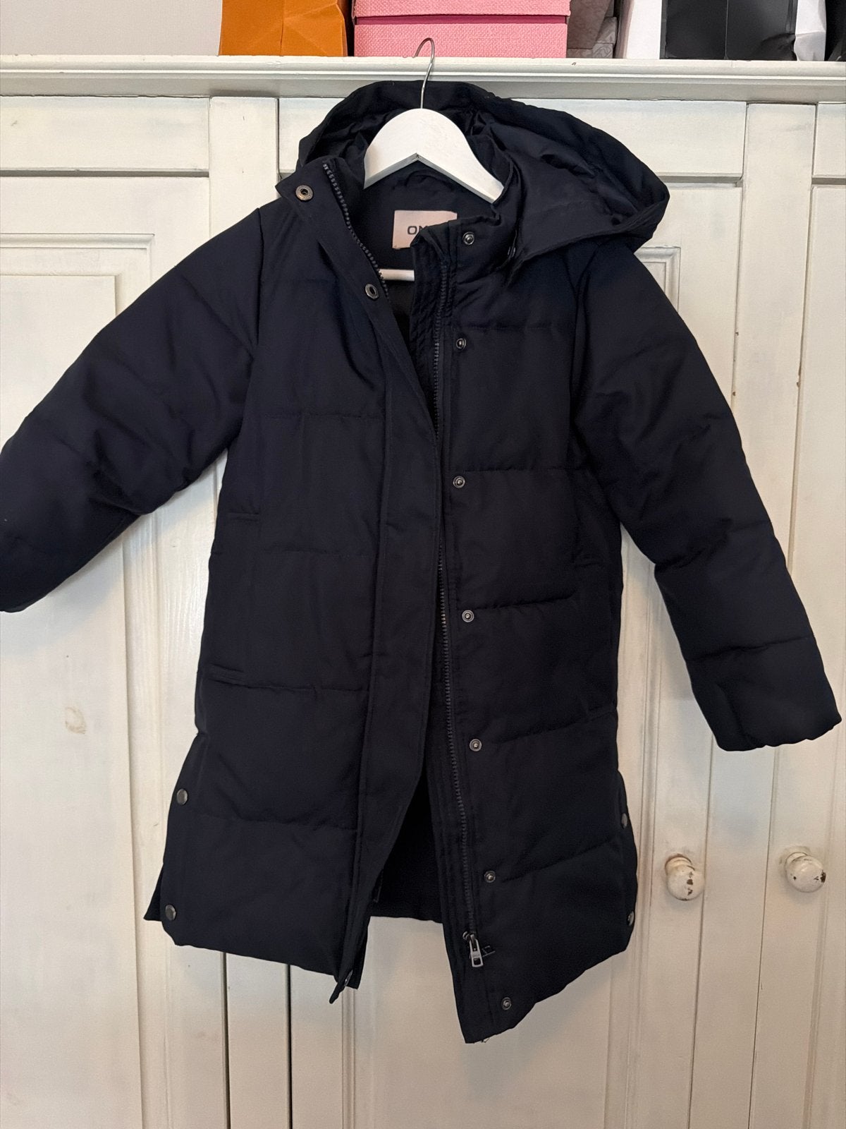 ONLY Kids Winterjas - Donkerblauw - Maat 128 (8 jaar), Ophalen of Verzenden, Zo goed als nieuw, Jongen of Meisje, Jas