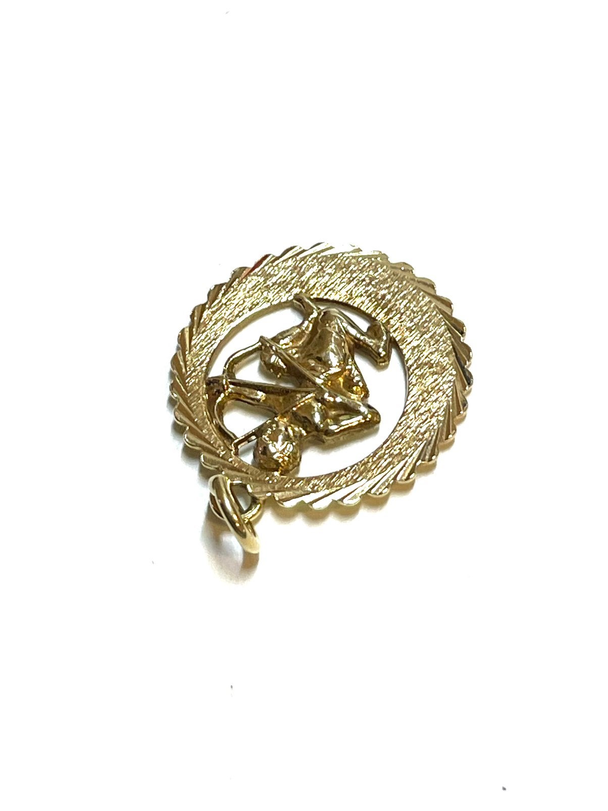 14k gouden sterrenbeeld hanger van de boogschutter, Overige voorstellingen, -, -, Ophalen of Verzenden