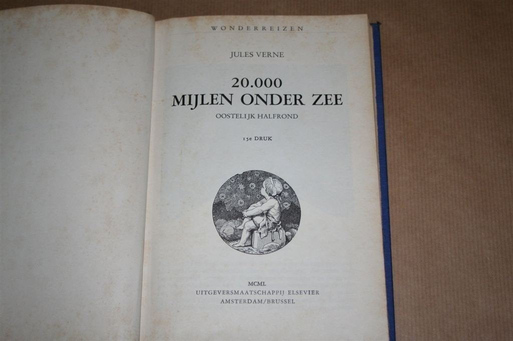 20.000 mijlen onder zee. Jules Verne Wonderreizen. 1950., Ophalen of Verzenden, Gelezen