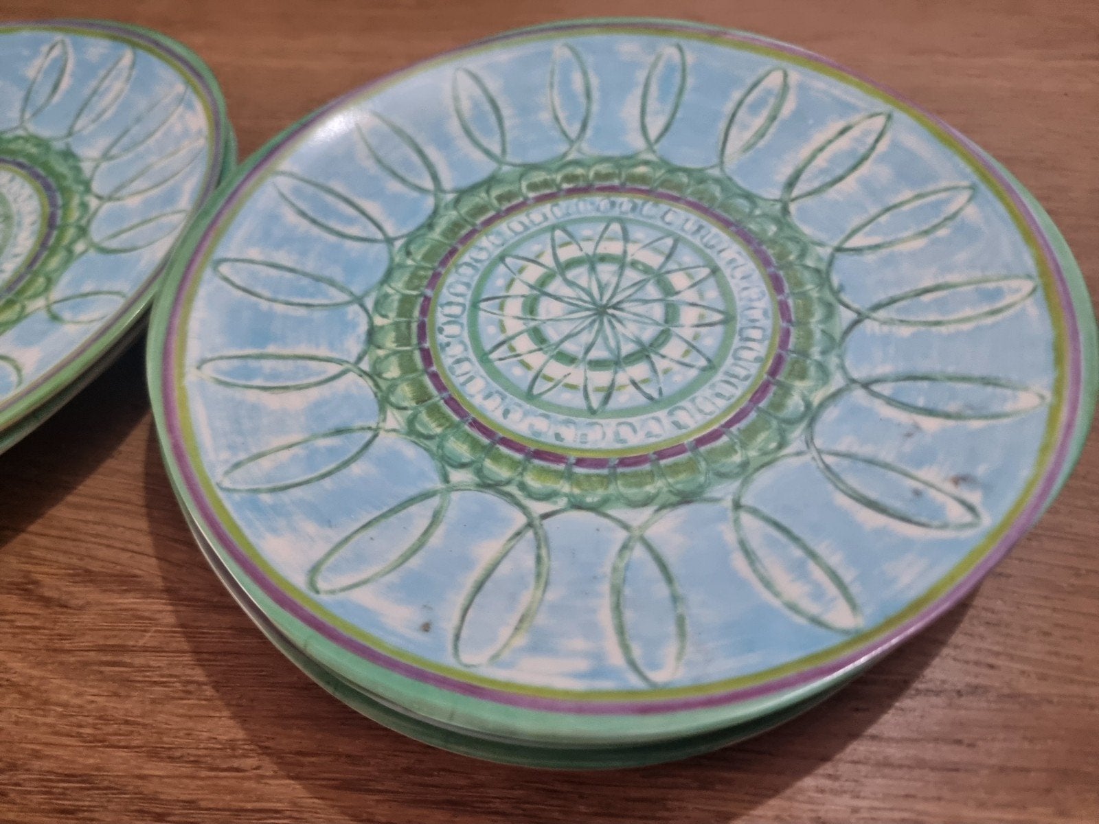 7x Vintage Borden Voluform - Goede Staat, Huis en Inrichting, Keuken | Servies, Ophalen of Verzenden, Overige materialen, Overige stijlen
