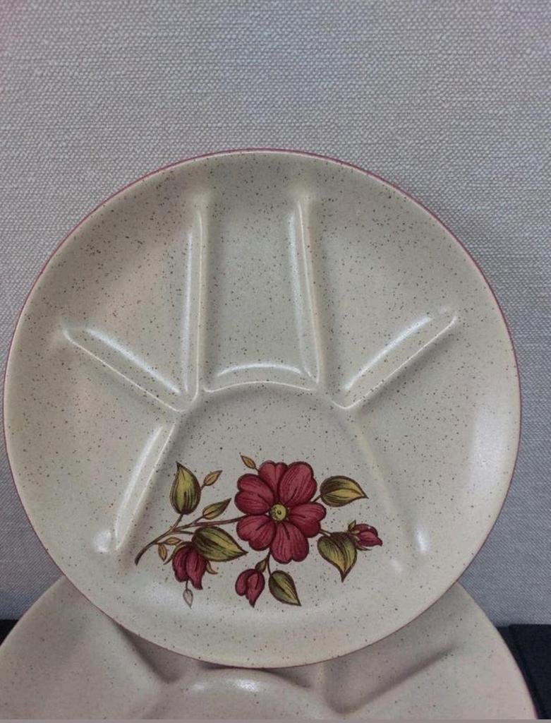 Set van 6 Vintage Franse St Amand “Charme” Fonduebordjes, Antiek en Kunst, Antiek | Servies los, Ophalen of Verzenden