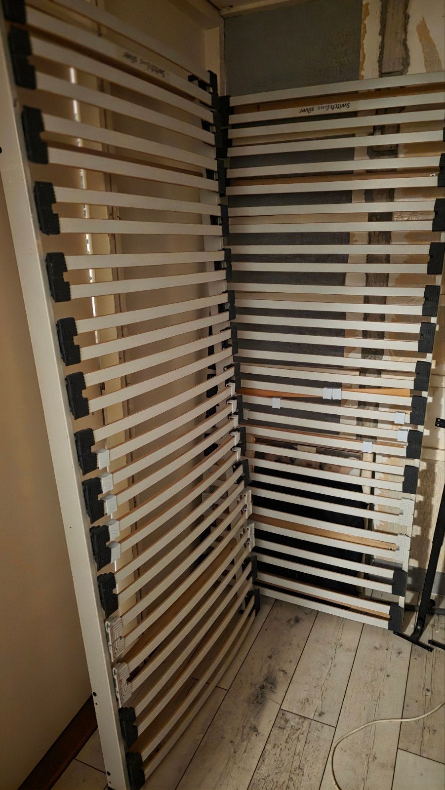 Lattenbodem 180x200 met poten - Switchline Silver, Ophalen, Gebruikt, Tweepersoons, 180 cm