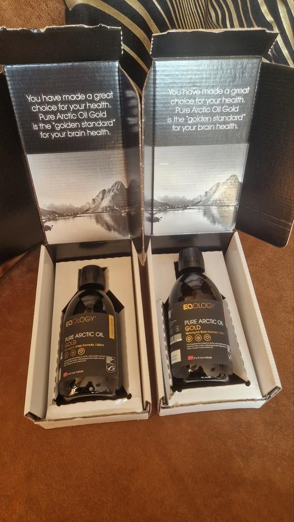 Eqology Omega 3 Gold Pure Arctic Oil - 2 flessen, Ophalen of Verzenden, Nieuw, Poeder of Drank