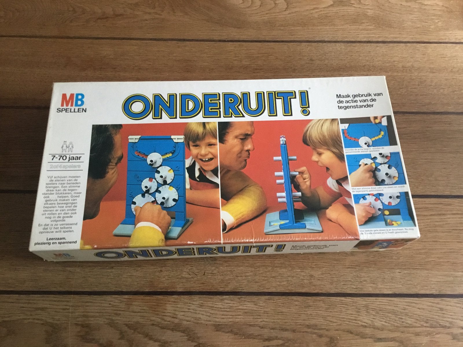Onderuit spel bordspel mb vintage, Ophalen of Verzenden, Gebruikt